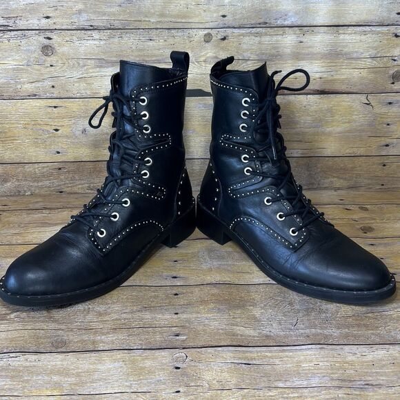 Zara Womens Low-Heeled Leather Boots Size 9.5 (EU 40) - Picture 1 of 16